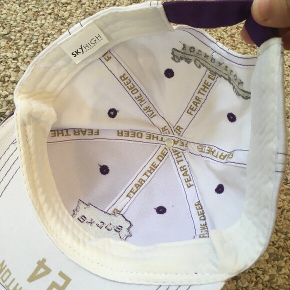 Milwaukee Bucks Baseball Hat Cap Fear the Deer Wisconsin Basketball WI White 24 - Picture 6 of 8